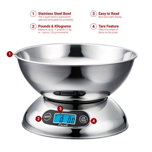 Escali Rondo Stainless Steel Scale In Silver