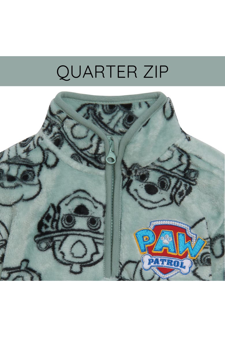 Fleece Quarter-Zip Sweatshirt, Alternate, color, Light Blue Grey