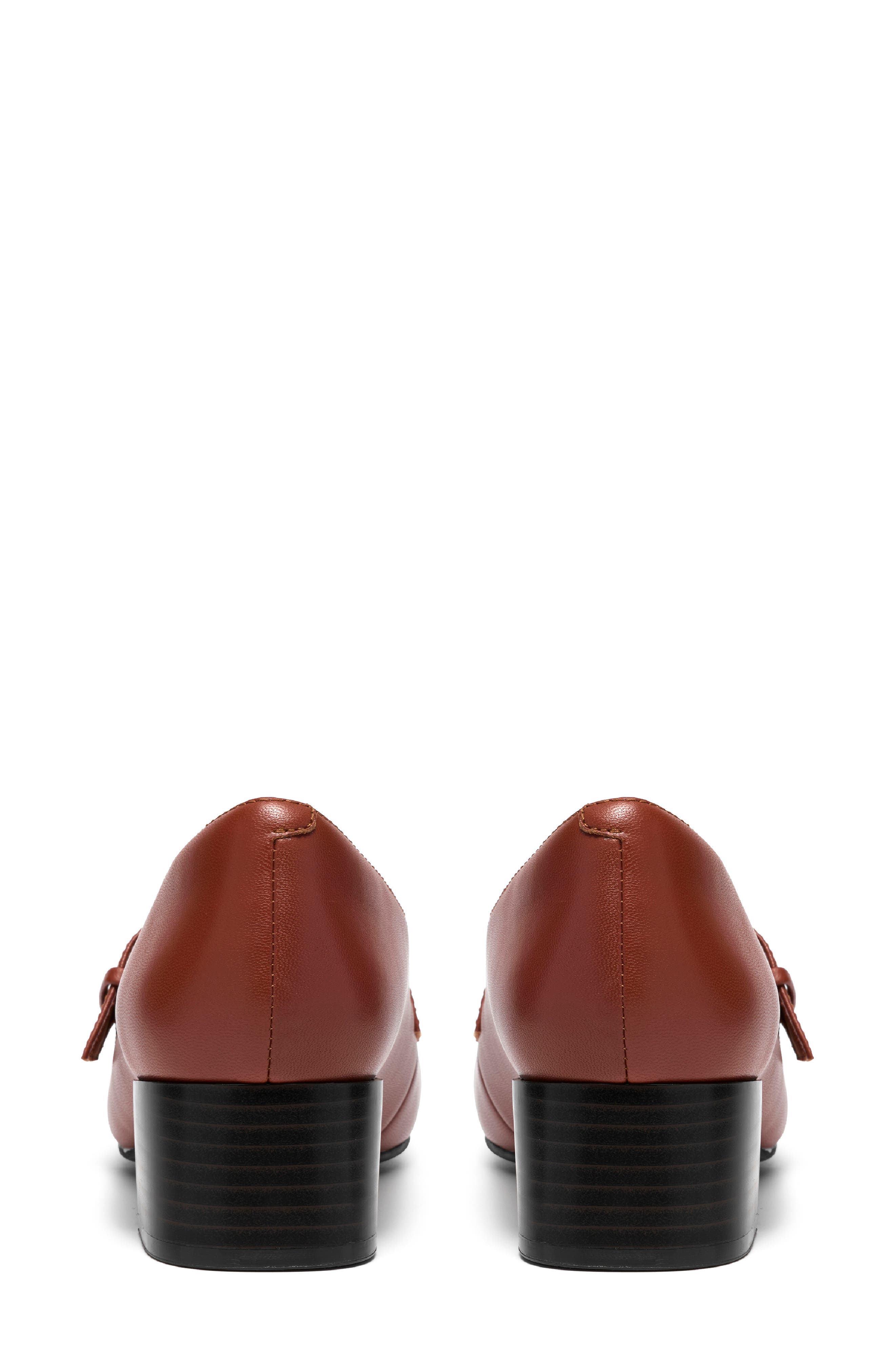 Iridessa Big Buckle Leather Loafer Pump, Alternate, color, TAN INTEREST