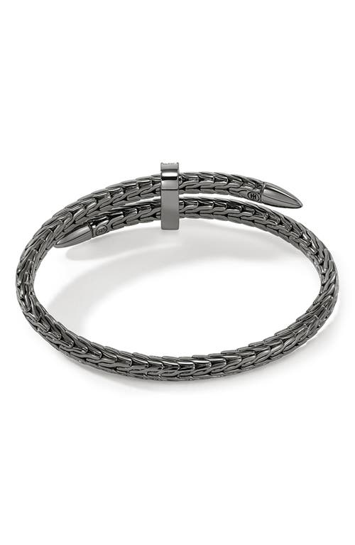 John Hardy Spear Flex Cuff, Diamonds In Dark Sterling Silver