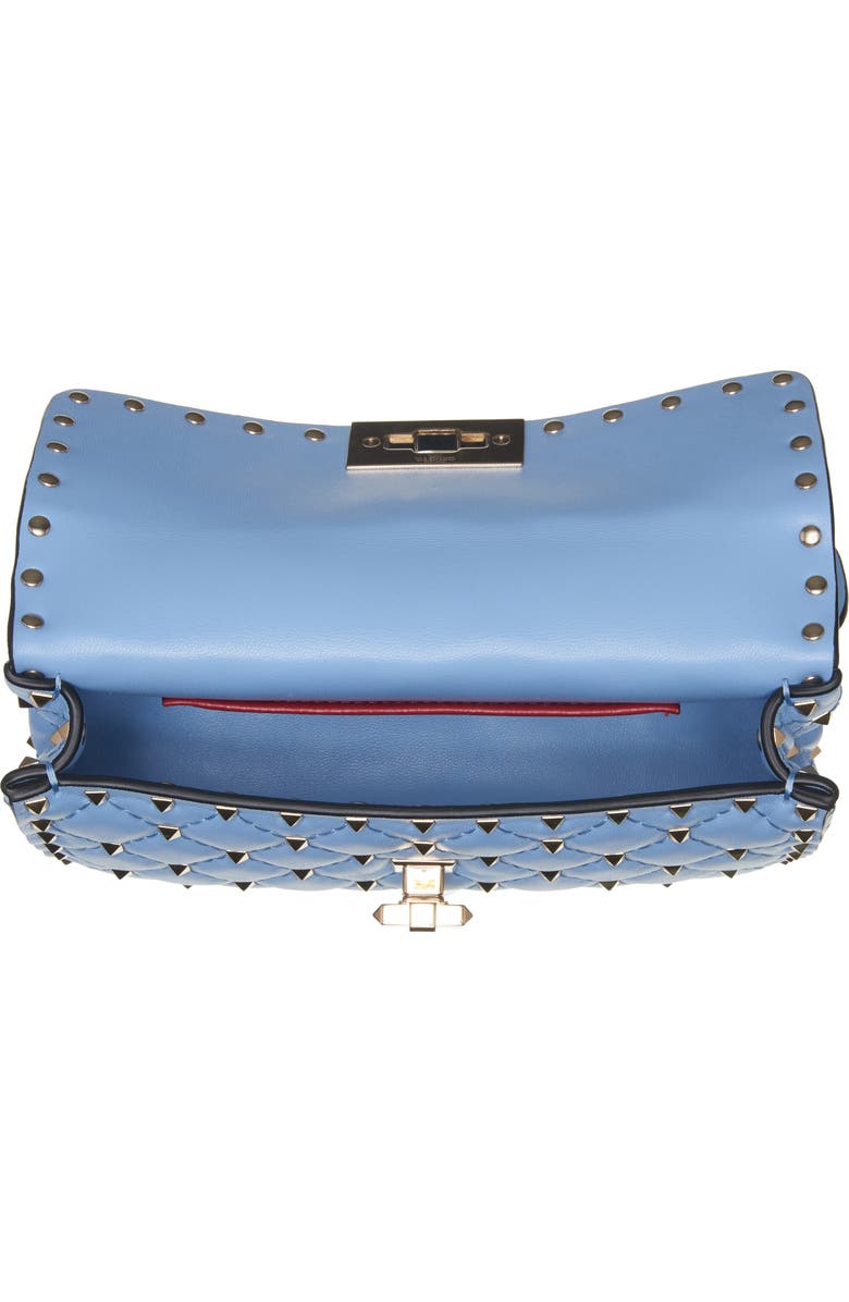 Valentino Garavani Small Rockstud Spike Leather Shoulder Bag, Alternate, color,
