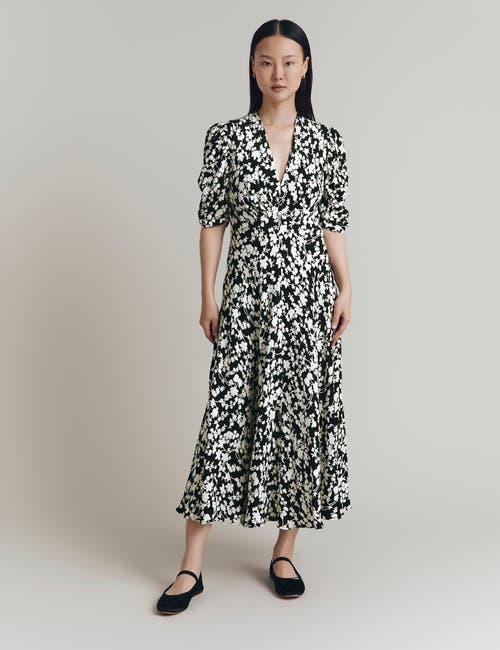 Ghost London Madi Crepe Floral Midi Dress