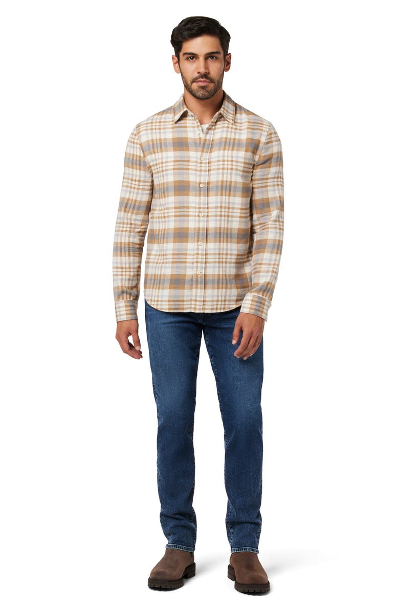 Joe's Oliver Plaid Cotton Flannel Button-Up Shirt, Alternate, color, 