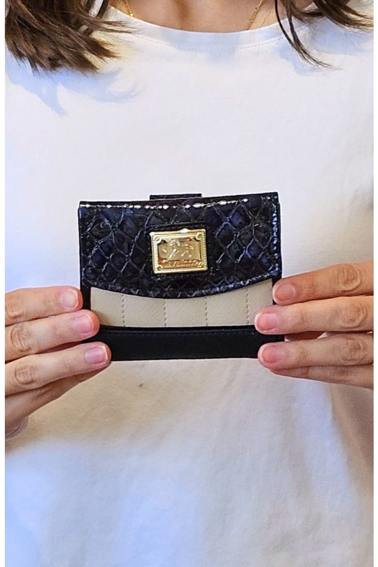Grace Mini Wallet 530, Alternate, color, Navy / Beige