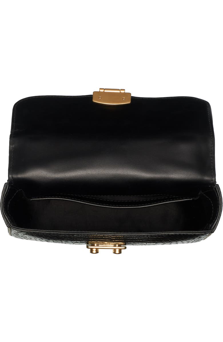 Miu Miu Croc Embossed Leather Top Handle Bag, Alternate, color,