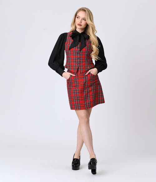 Unique Vintage 1960s Scoop Neck Vest In Red