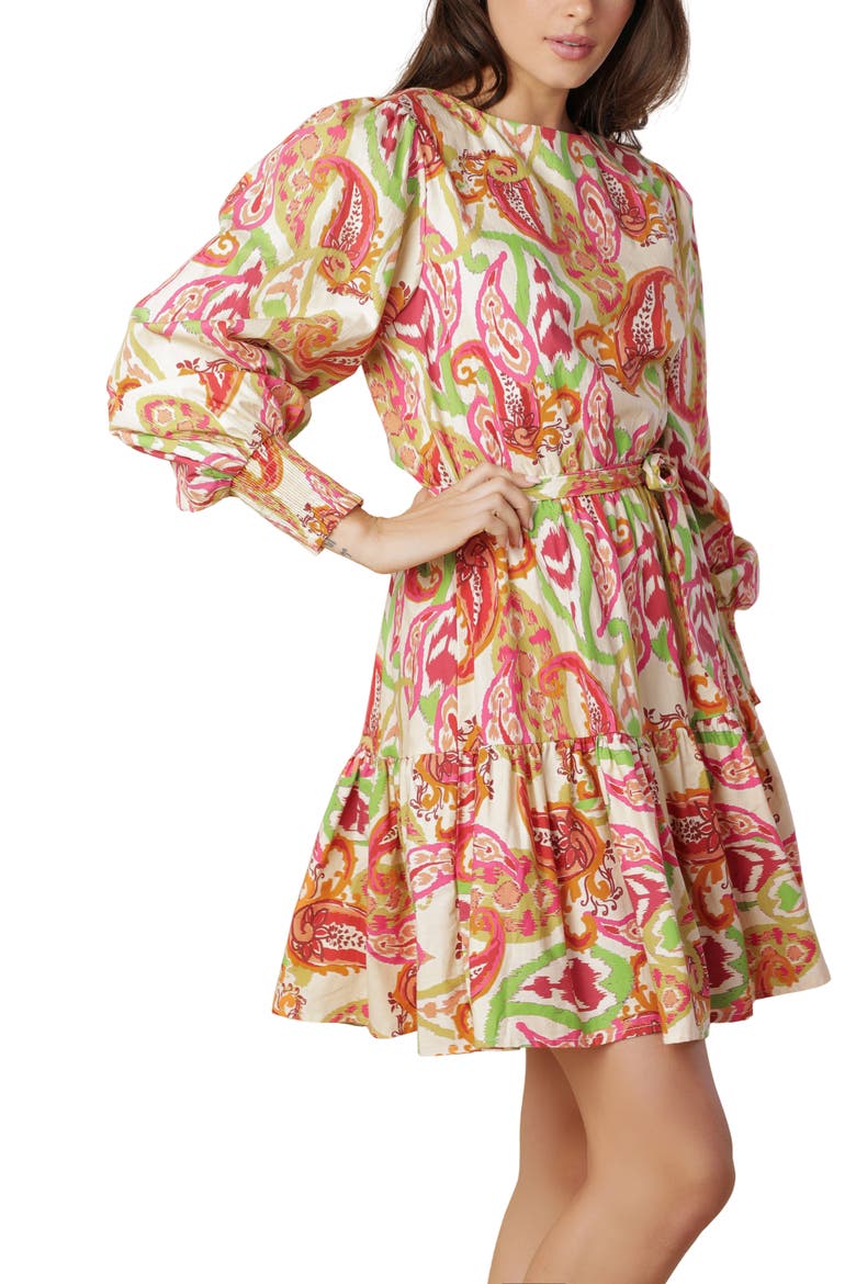 Long Sleeve Fit & Flare Minidress, Alternate, color, IVORY