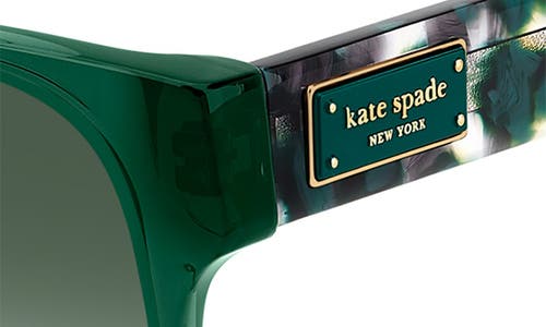 Shop Kate Spade New York Trulee 55mm Gradient Square Sunglasses In Green/green Shaded
