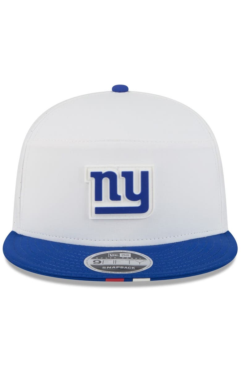 New Era Men's New Era White/Royal New York Giants 2025 NFL Training Camp Split Panel 9FIFTY Snapback Hat, Alternate, color, White