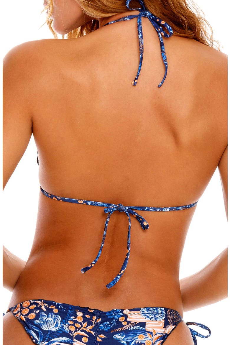 Lolita Azure Beaded Triangle Bikini Top, Alternate, color, BLUE MULTI