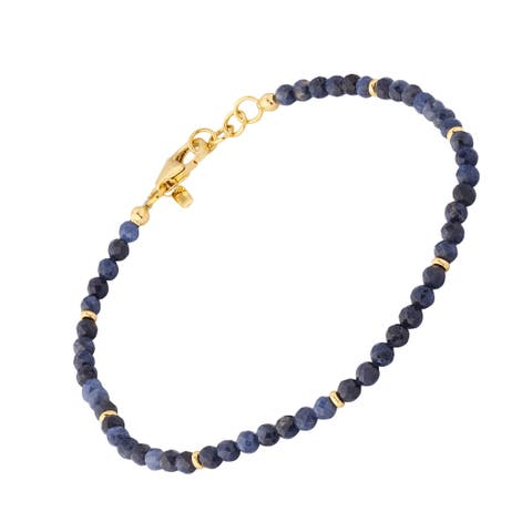18K Gold Gemstone Beaded Bracelet
