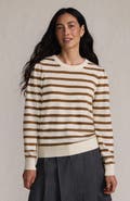 Lands' End Cashmere Puff Sleeve Crew Neck Sweater