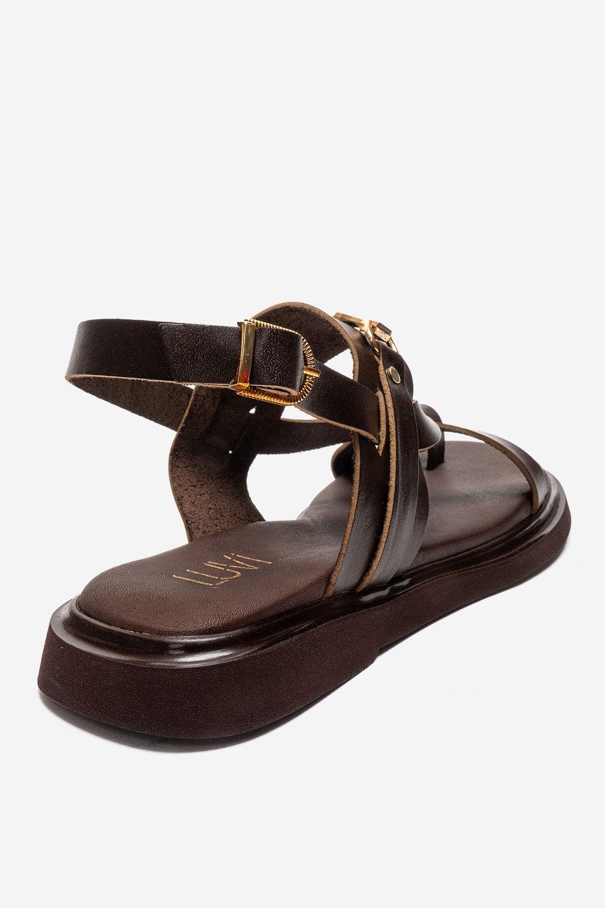 Forever & Always Shoes Fabiana Leather Thong Sandal, Alternate, color, Brown