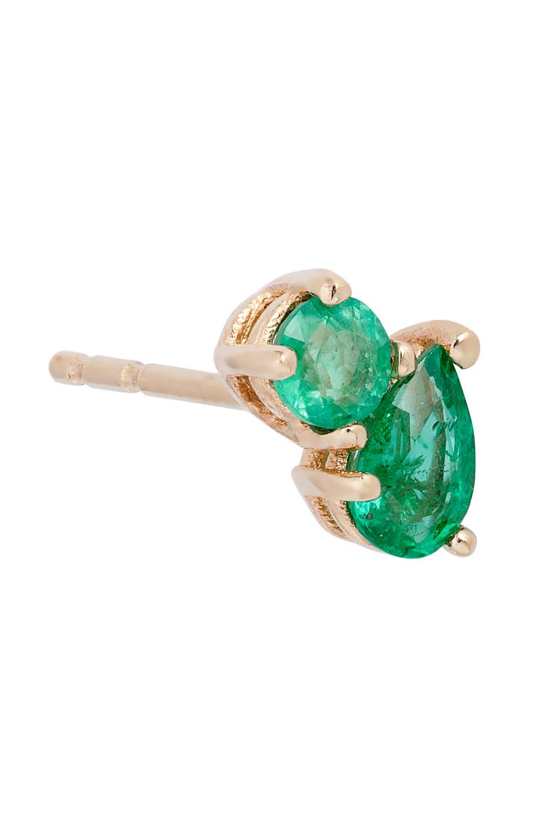 Cléo Jumelle Stud Earrings, Alternate, color, GREEN