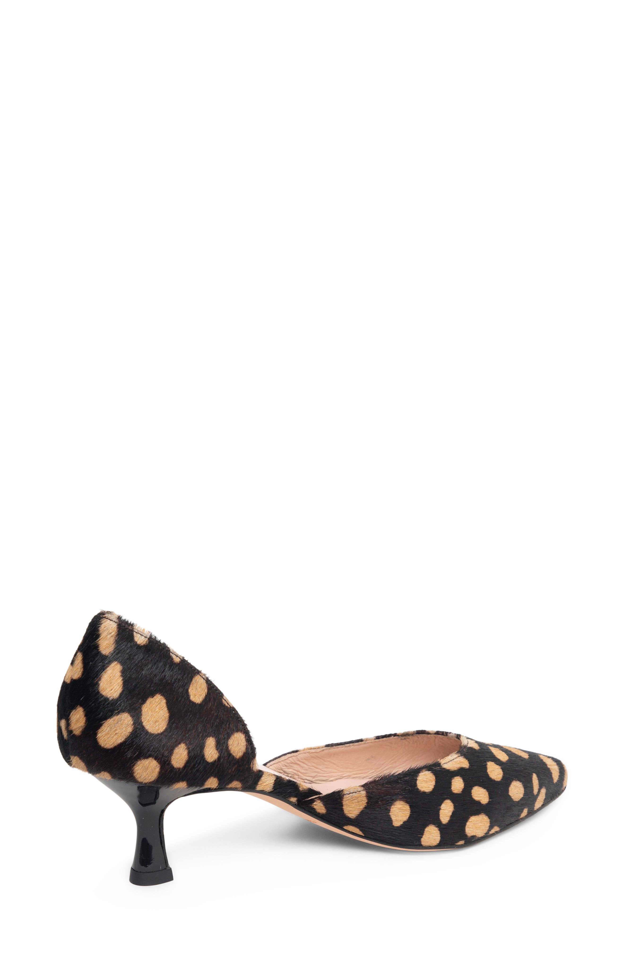 Elodie D'Orsay Pump, Alternate, color, BLACK/TAN SPOTTED