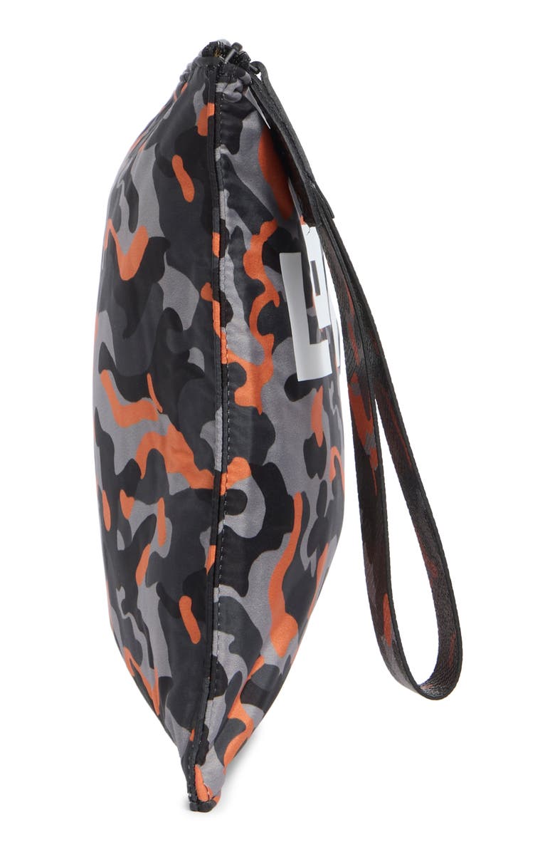 Longchamp Camo Top Zip Wrislet, Alternate, color, Cement