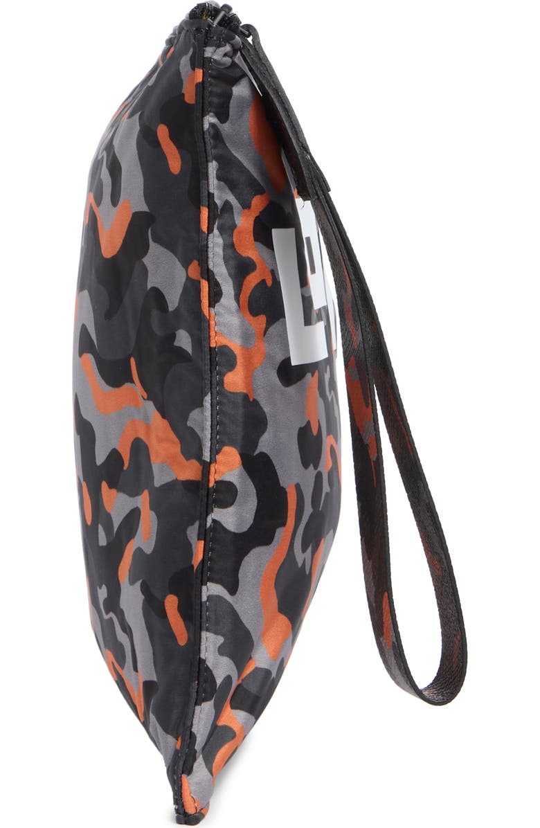 Longchamp Camo Top Zip Wrislet, Alternate, color, Cement