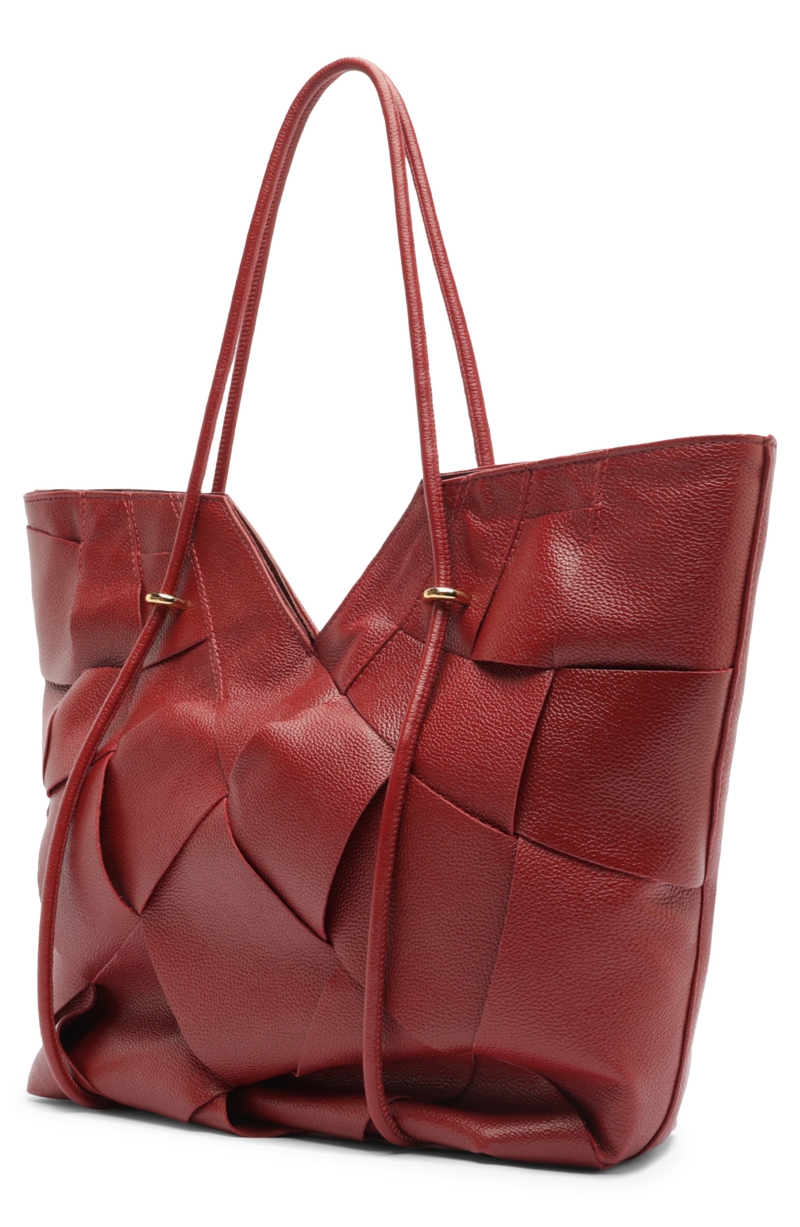 Sarah Large Leather Tote, Alternate, color, PASSION RED
