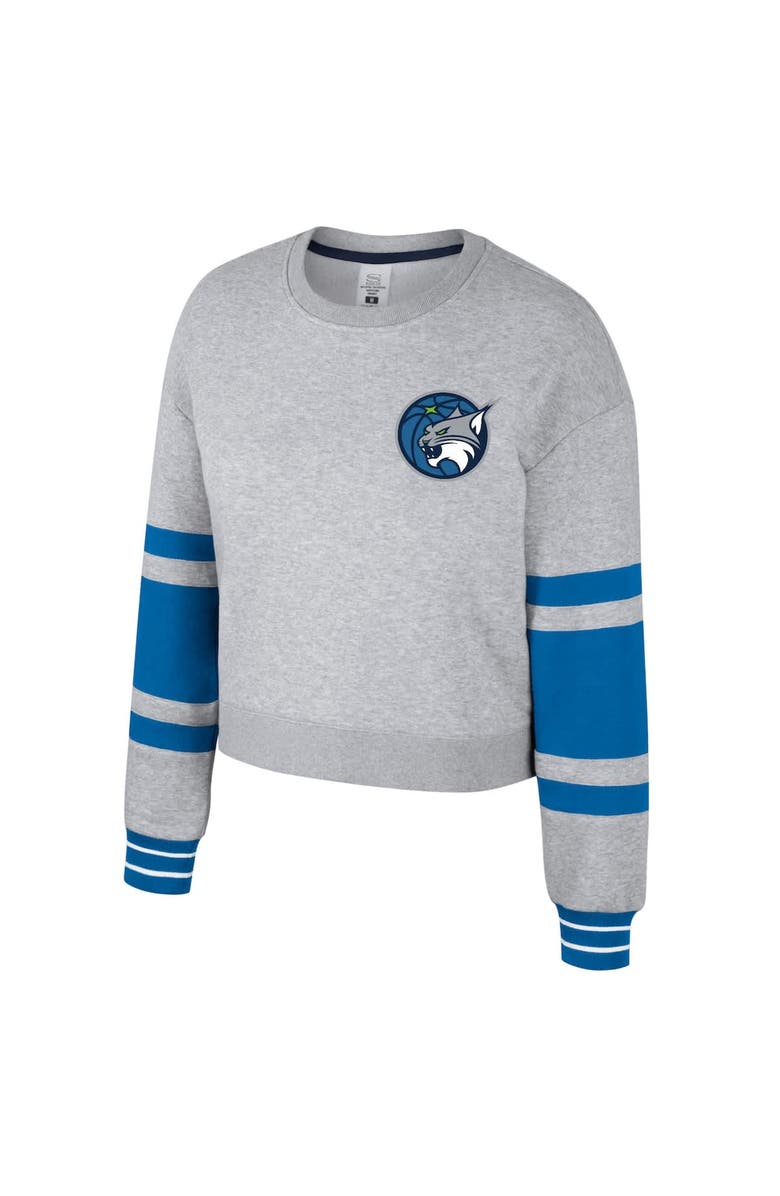 Stadium Essentials Unisex Stadium Essentials Heather Gray Minnesota Lynx Cropped Pullover Sweatshirt, Alternate, color, Heather Gray