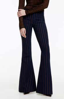 Smythe Metallic Stripe Bootcut Pants