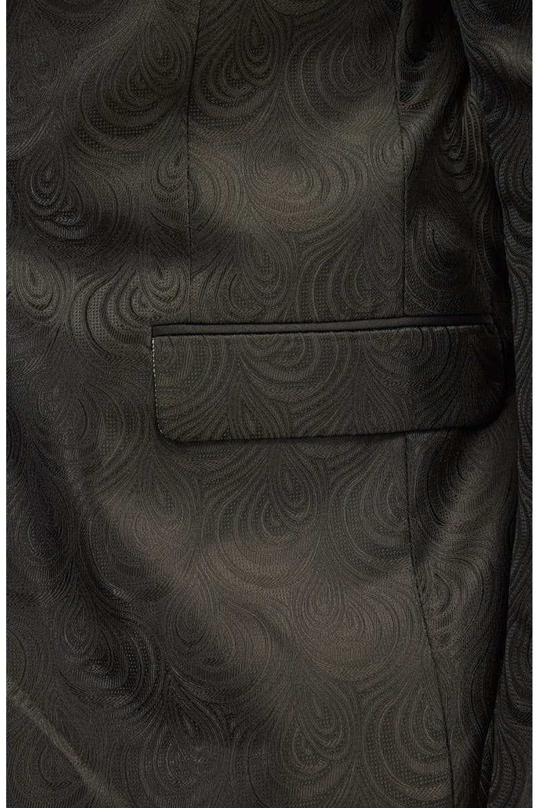 Peak Lapel Tuxedo Jacket, Alternate, color, BLACK