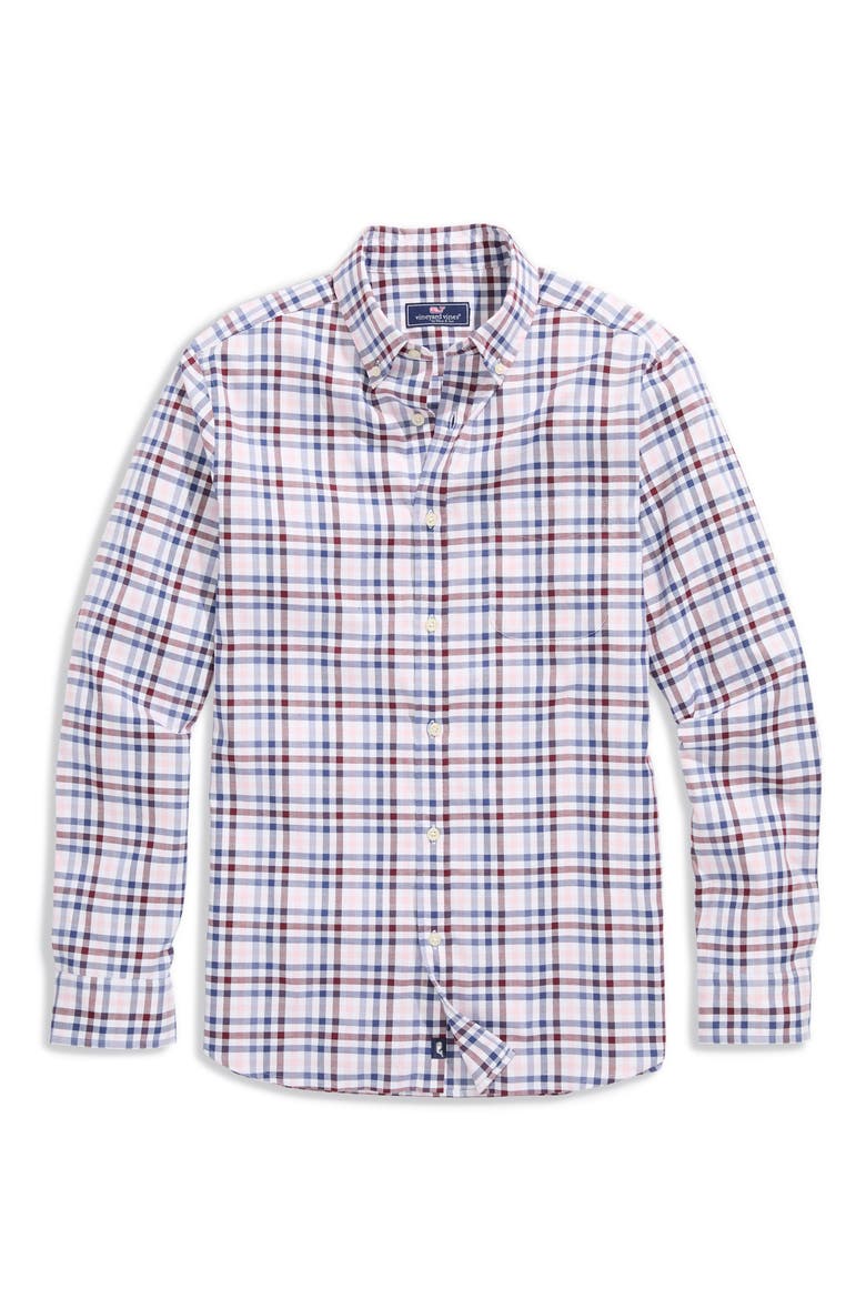 MonomoyTattersall Classic Fit Stretch Poplin Button-Down Shirt, Alternate, color, FLAMINGO