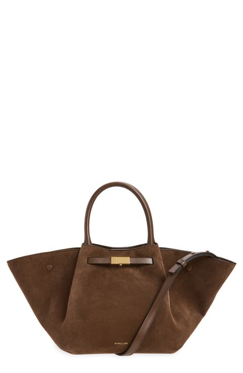 New York Midi Leather East/West Tote