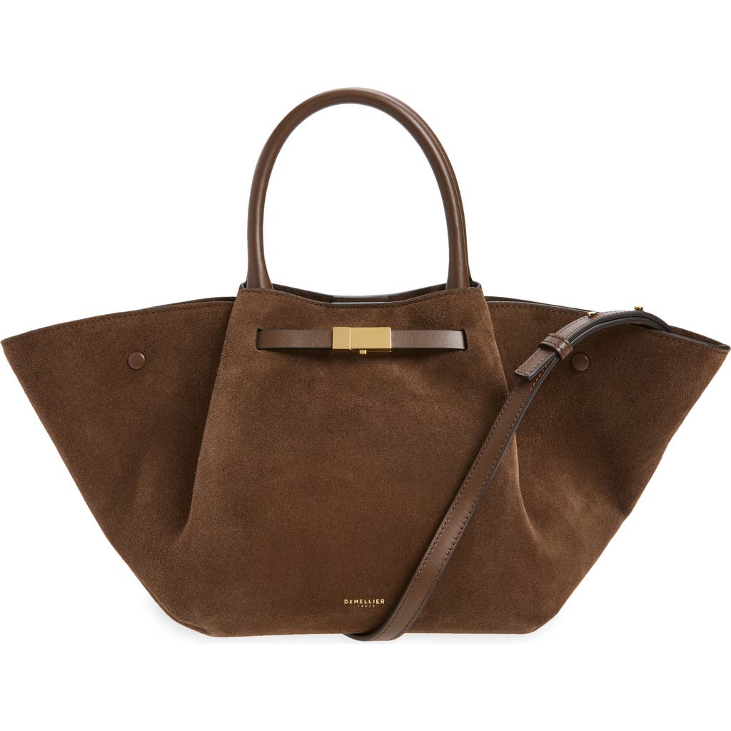 DeMellier New York Midi Leather East/West Tote in Mocha/mocha at Nordstrom