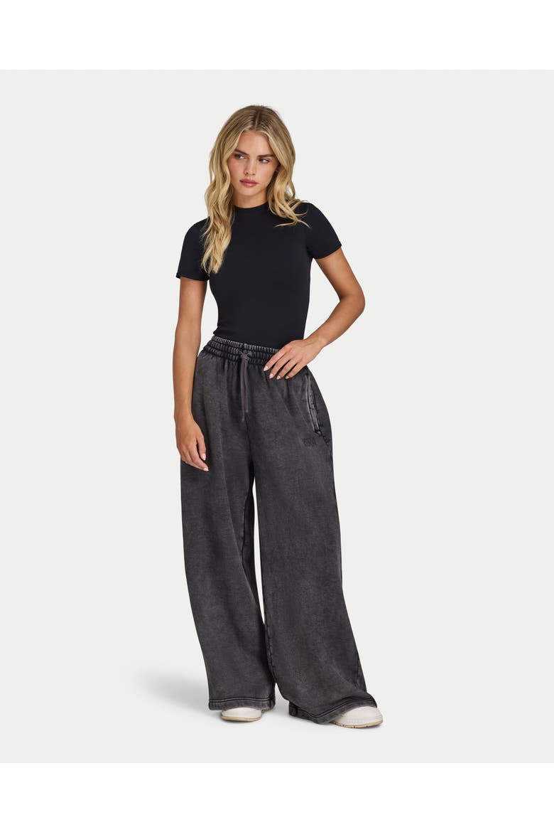 Collective Wide Leg Joggers, Main, color, Washed Black