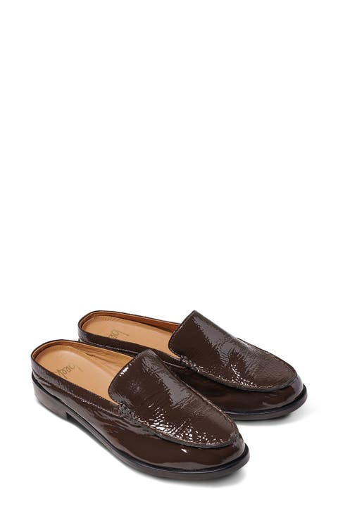 Owlet Flat Leather Mule
