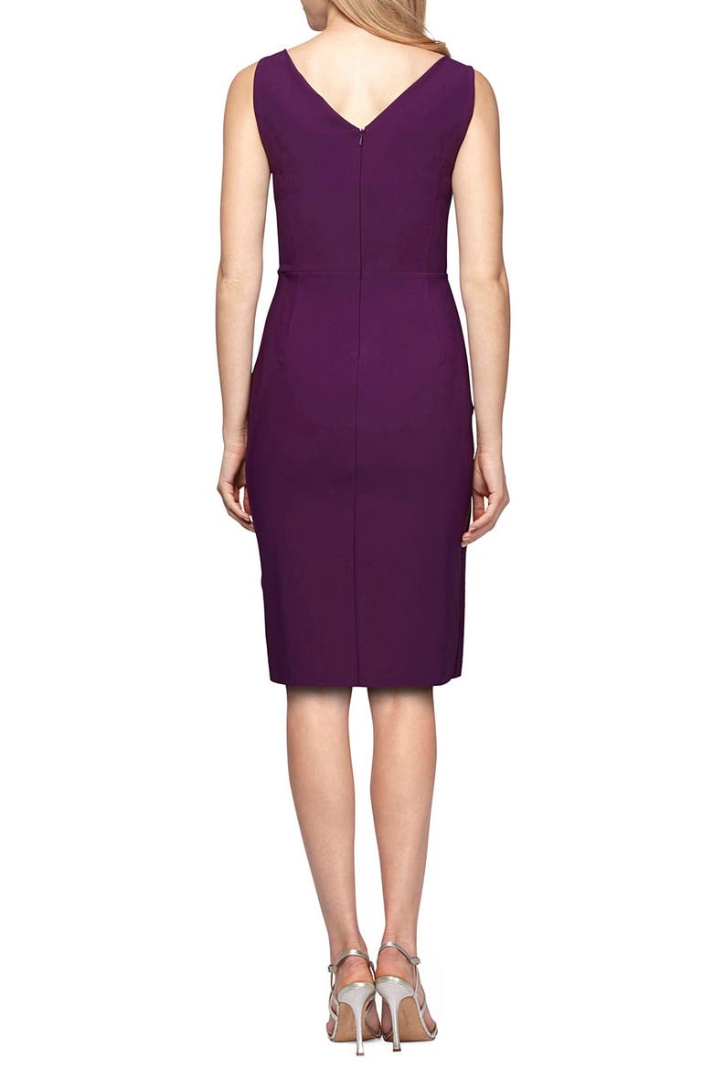 Contour Collection Side Ruched Cocktail Dress, Alternate, color, SUMMER PLUM