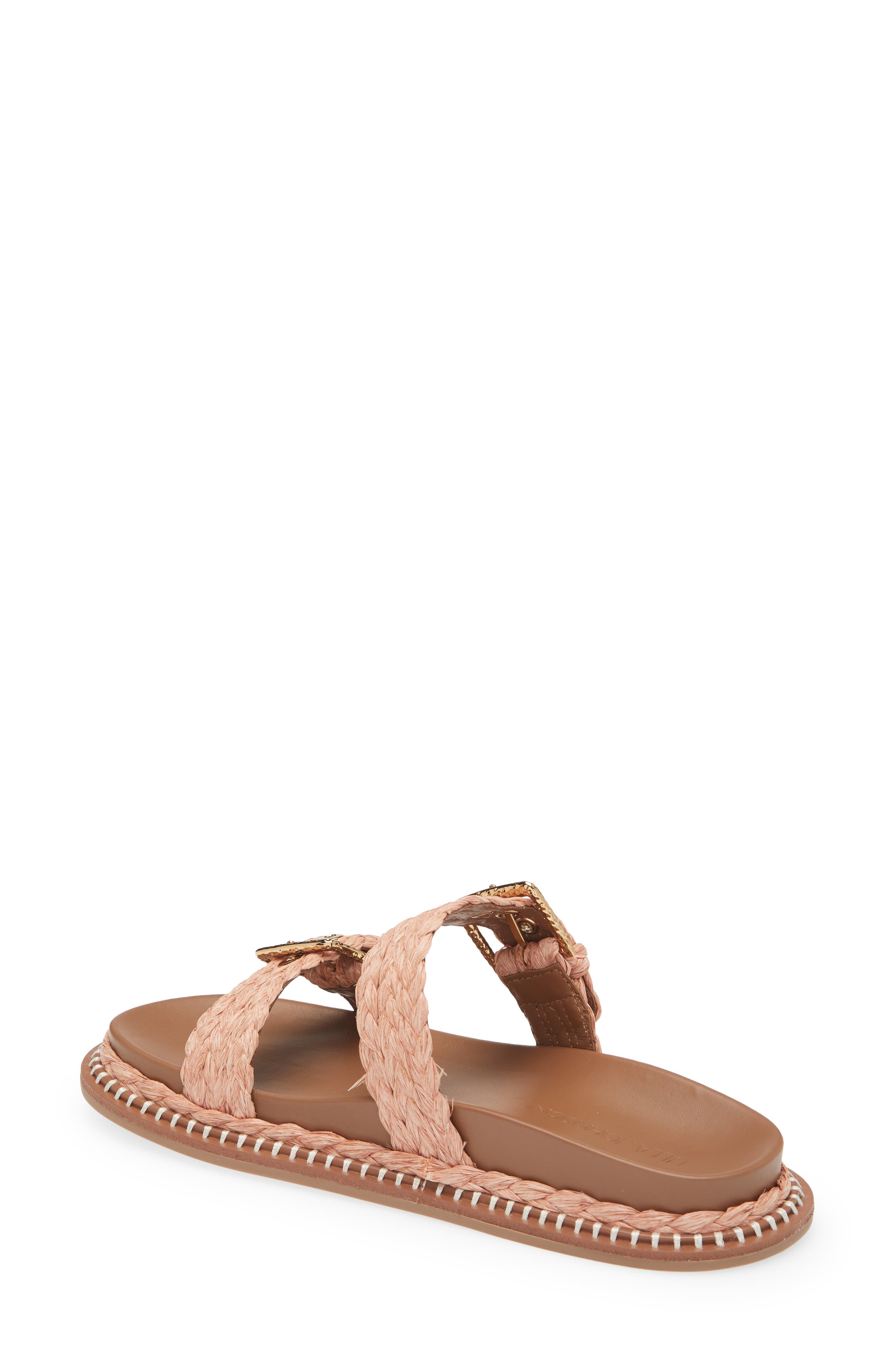 Ulla Johnson Keira Raffia Slide Sandal, Alternate, color, 