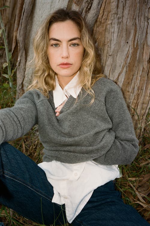 Vir Vita Finn Cashmere Sweater In Gray