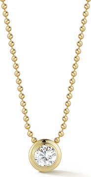 GLAZE JEWELRY Round Moissanite Pendant Necklace