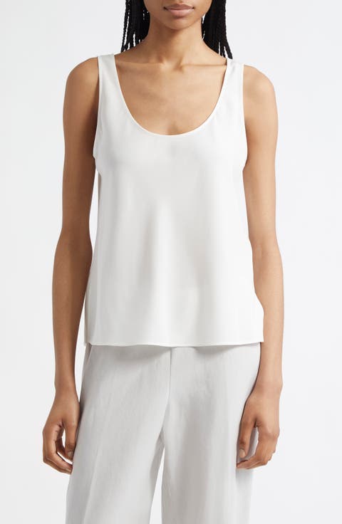 Bias Stretch Silk Tank