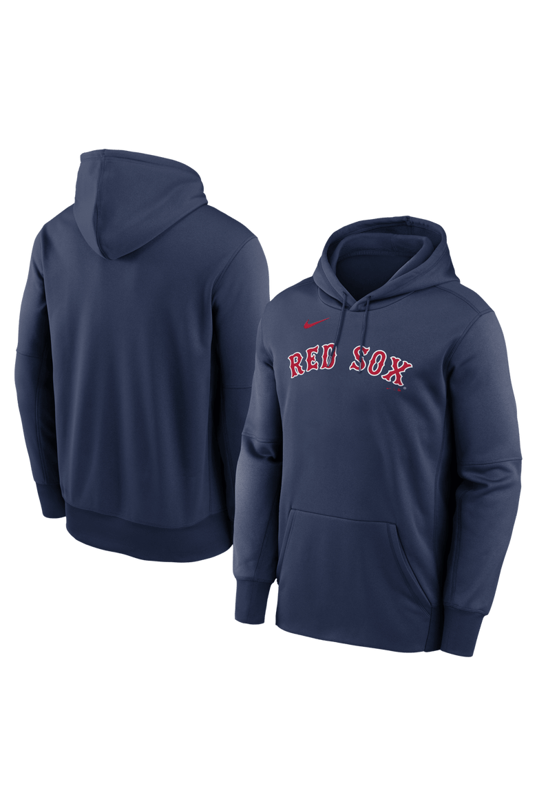 Men's Nike Navy Boston Red Sox Primary Wordmark Therma Hoodie, Main, color, Navy