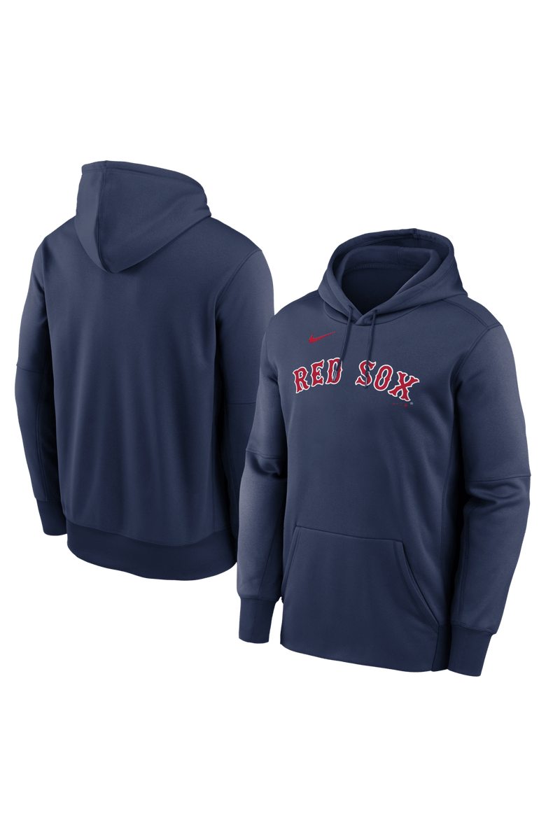 Nike Men's Nike Navy Boston Red Sox Primary Wordmark Therma Hoodie, Main, color, Navy