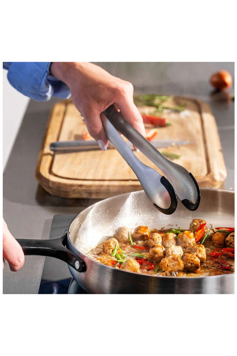 Serving Tongs, Alternate, color, SILVER