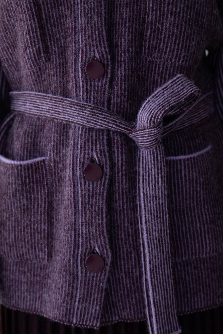 Lesse Cardigan, Alternate, color, AUBERGINE