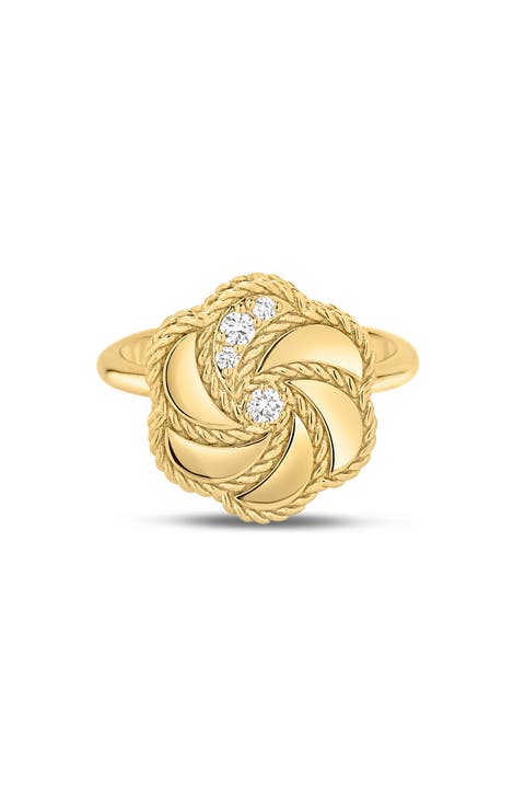 18K Yellow Gold Diamond Rose Ring (Nordstrom Exclusive)