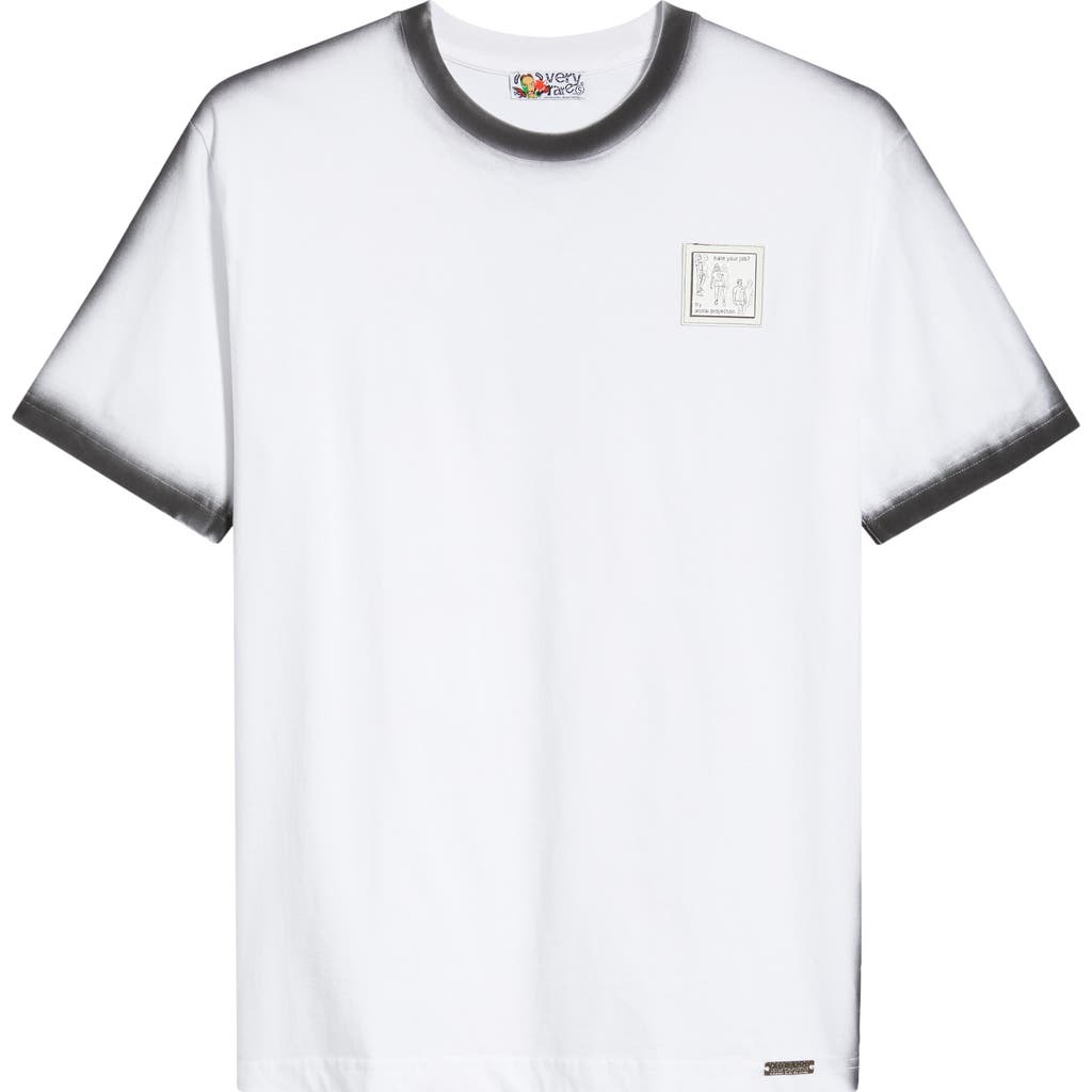 Veryrare Be Real Ringer T-shirt In White