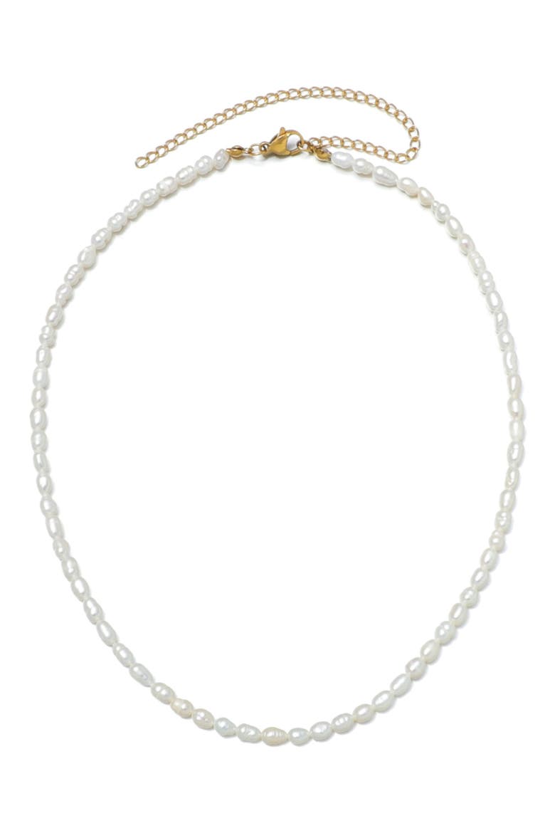 Freshwater Pearl Necklace, Main, color, WHITE