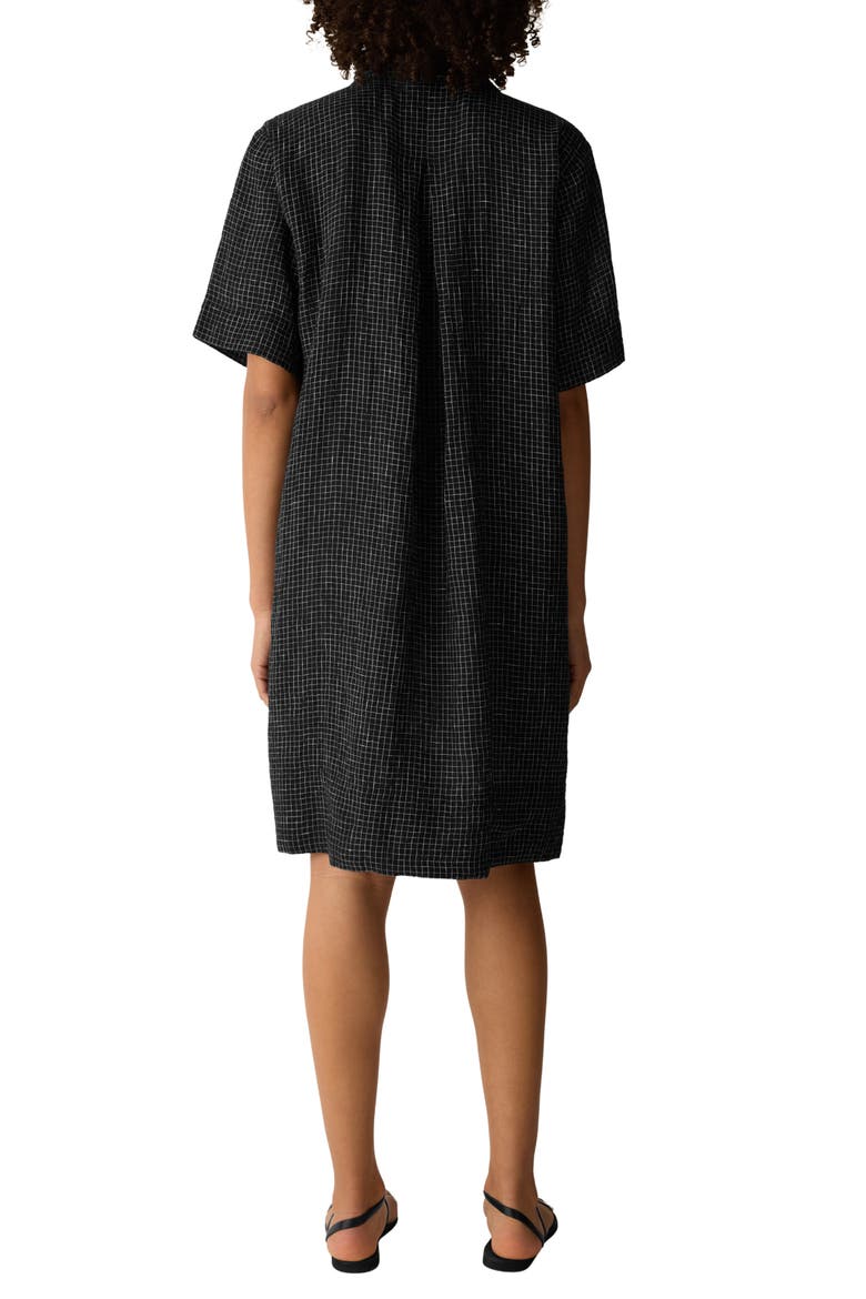 Print Elbow Sleeve Shirtdress, Alternate, color, BLACK/ WHITE