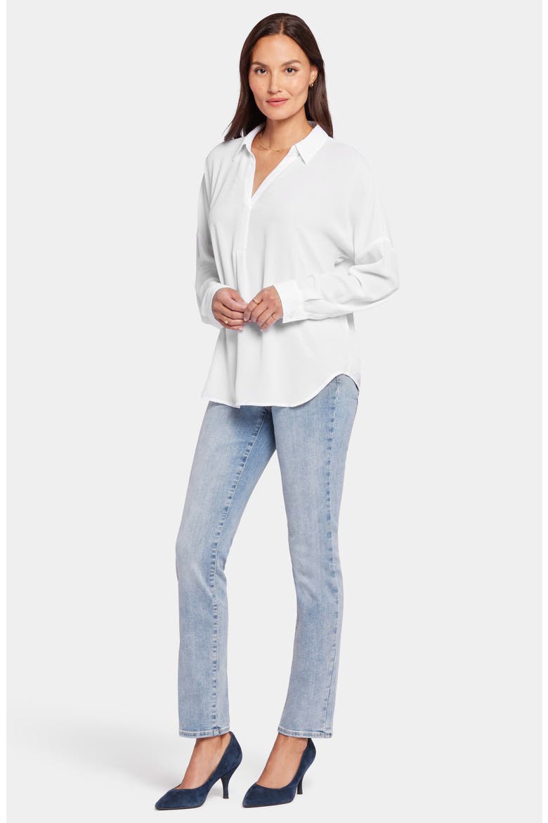 Becky Recycled Polyester Georgette Blouse, Alternate, color, OPTIC WHITE