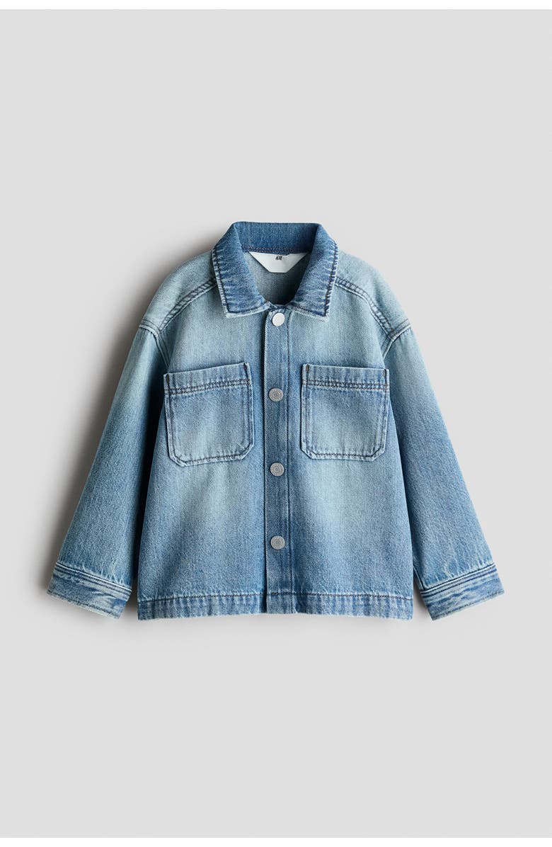 H&M Oversized Denim Overshirt, Main, color, Light Denim Blue