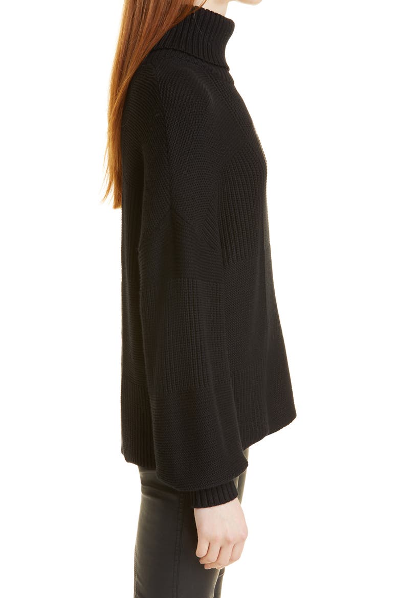 Benny Turtleneck Sweater, Alternate, color, BLACK