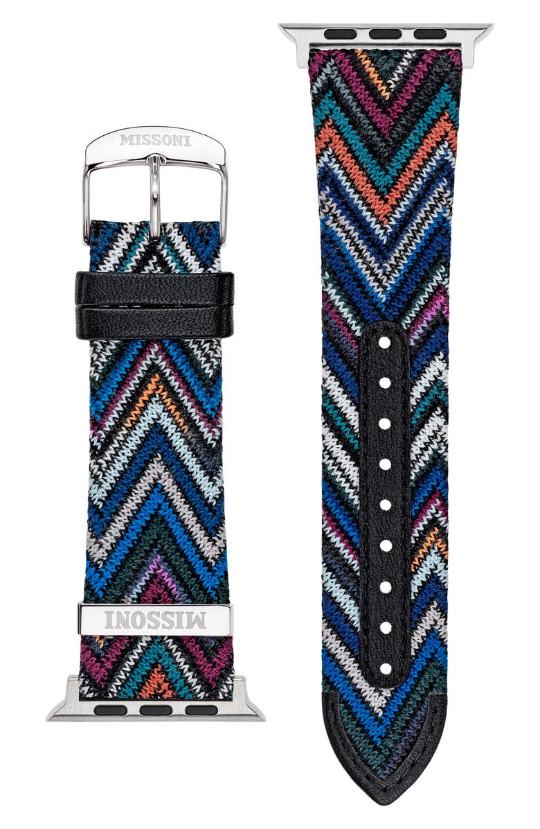 Missoni Multicolor Authentic Zigzag 24mm Textile Apple Watch<sup>®</sup> Watchband, Main, color, 