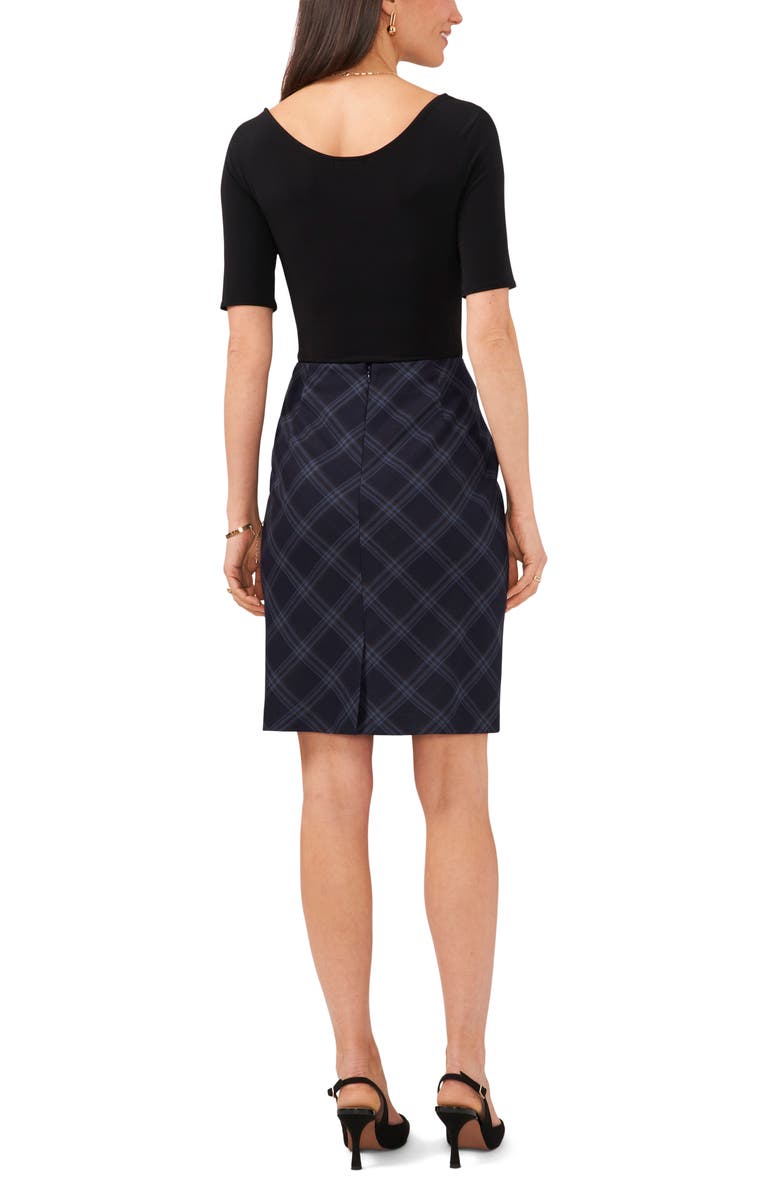 Vince Camuto Plaid Pencil Skirt, Alternate, color, Dusk