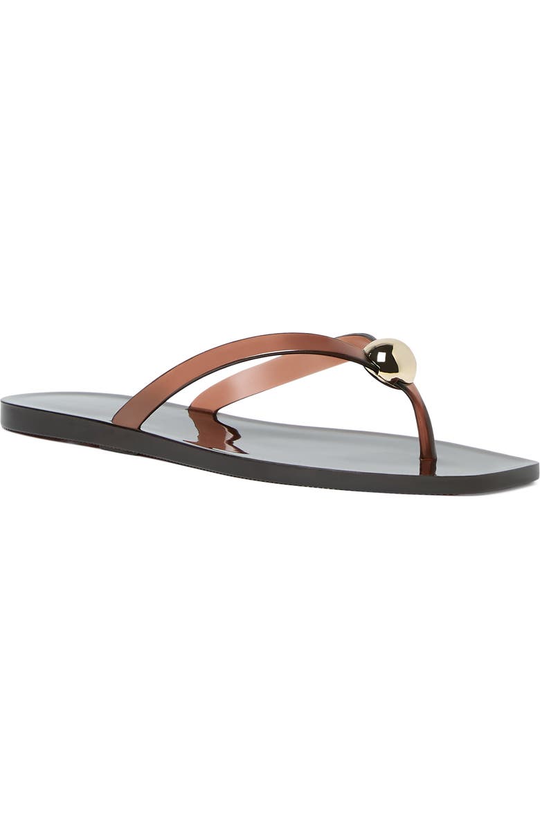 Loeffler Randall Jovie Jelly Flip Flop, Main, color, Brown