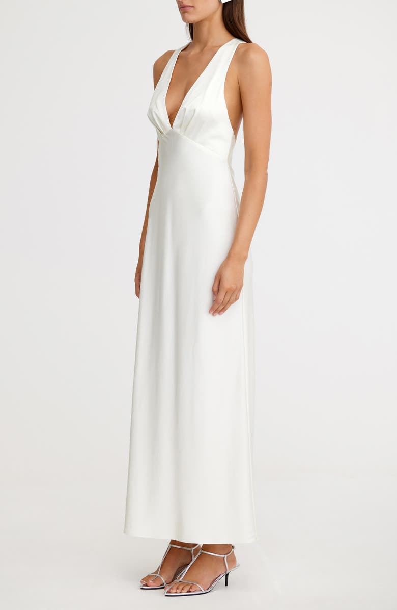 Significant Other Lucile Sleeveless Satin Maxi Dress, Alternate, color, Bone